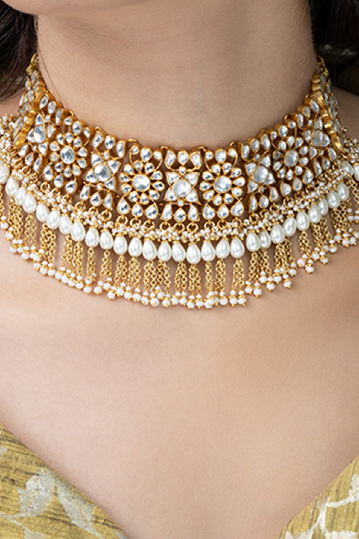 Viraasat Stone Studded Necklace Set 
