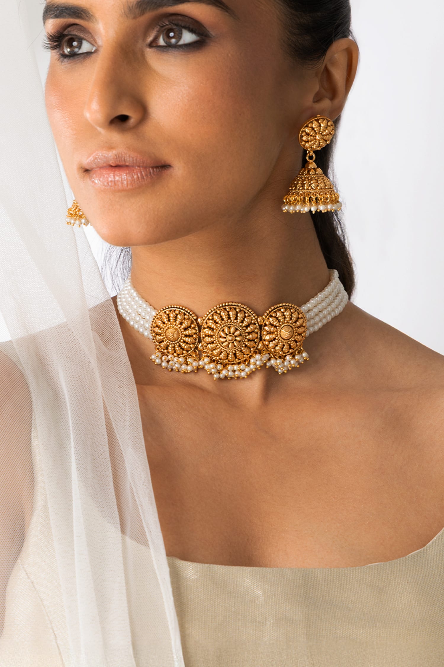 Medallion Statement Necklace Set 
