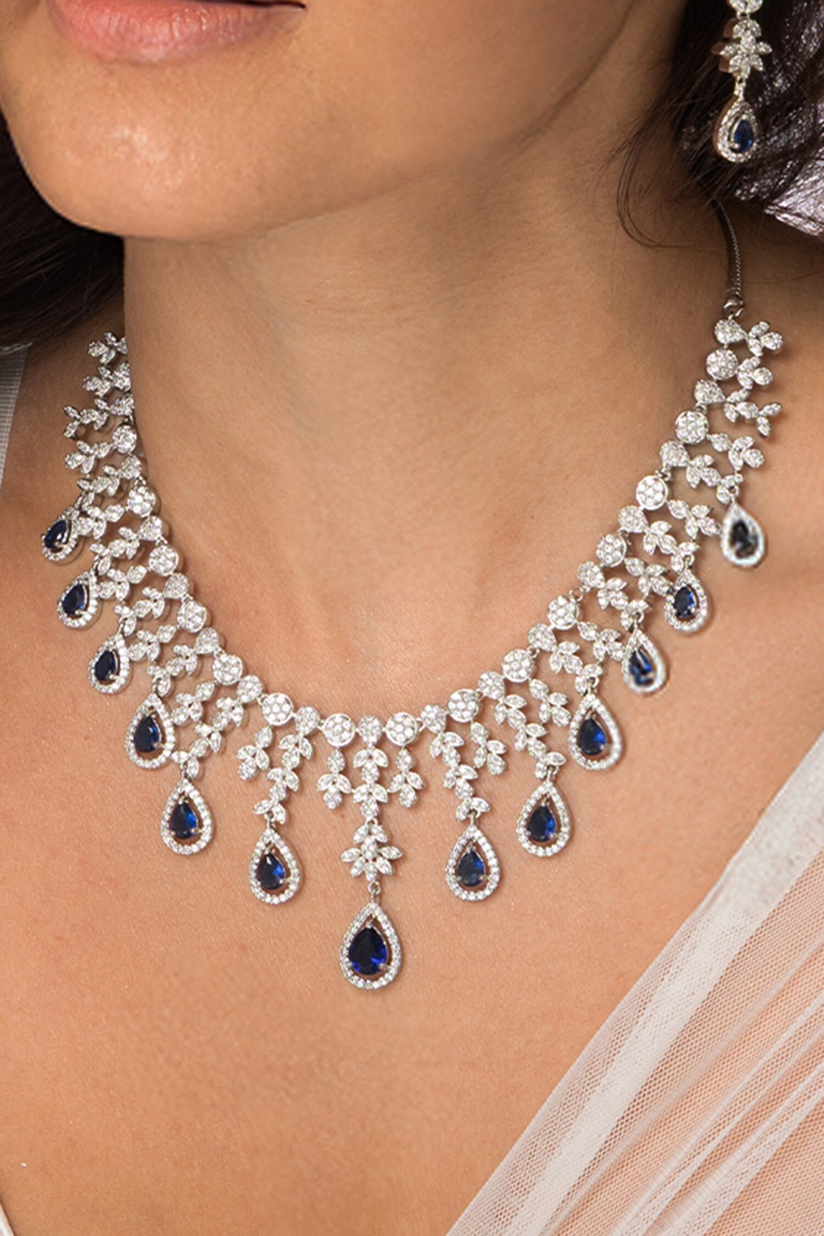 Stone Embellished Necklace Set 