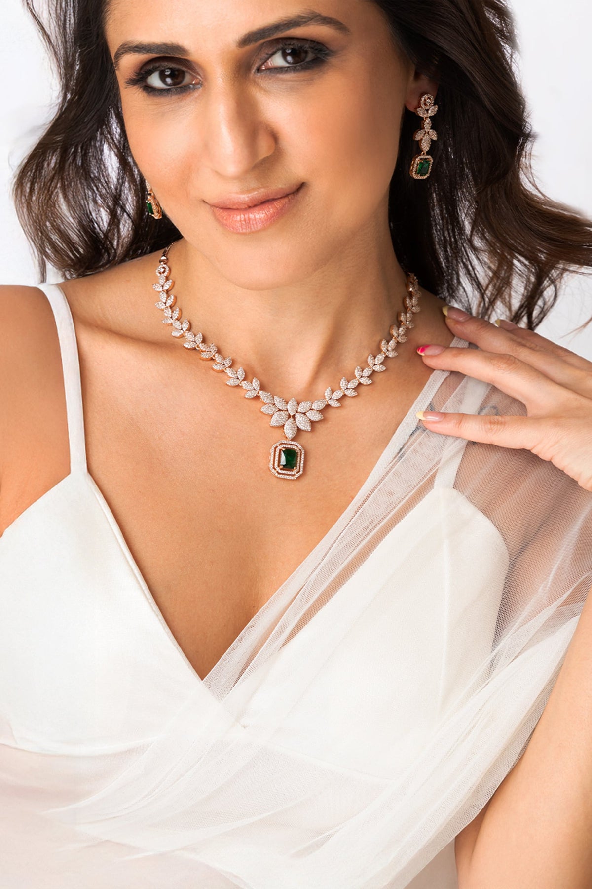 Emerald Vine Necklace Set 