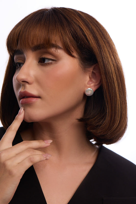 Baroque Pearl Small Stud Earrings 