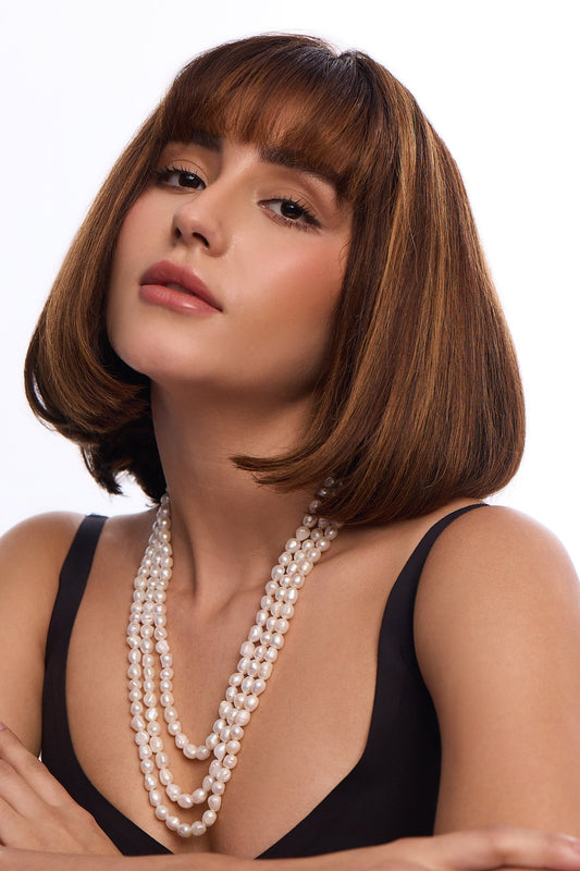 Triple Baroque Pearl Necklace 