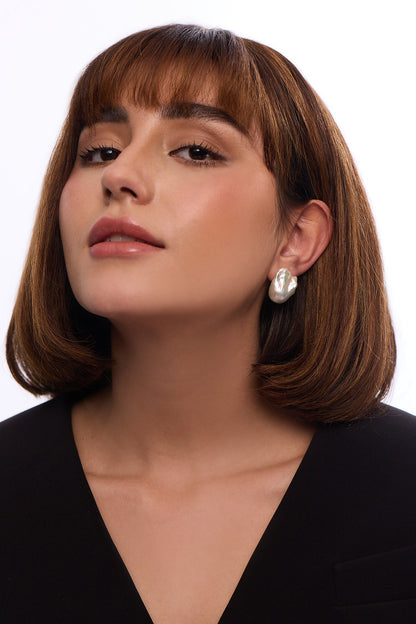 Royal Baroque Pearl Stud Earrings 
