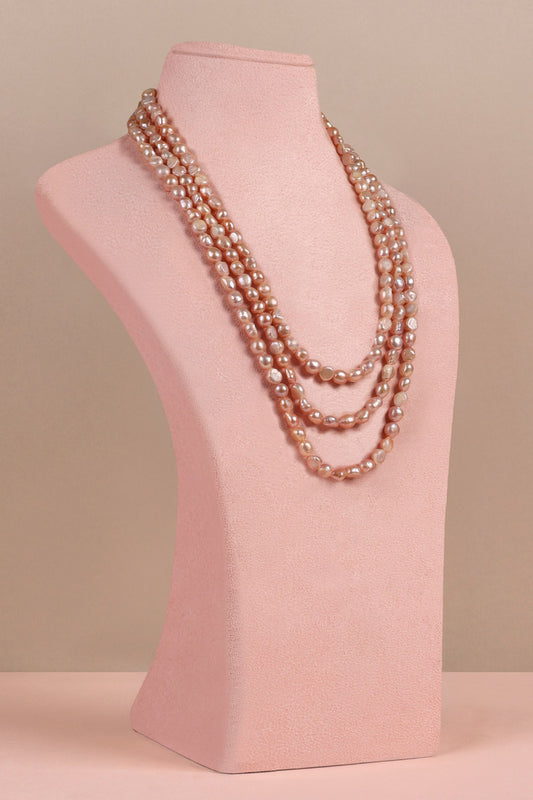 Triple Baroque Pearl Necklace 