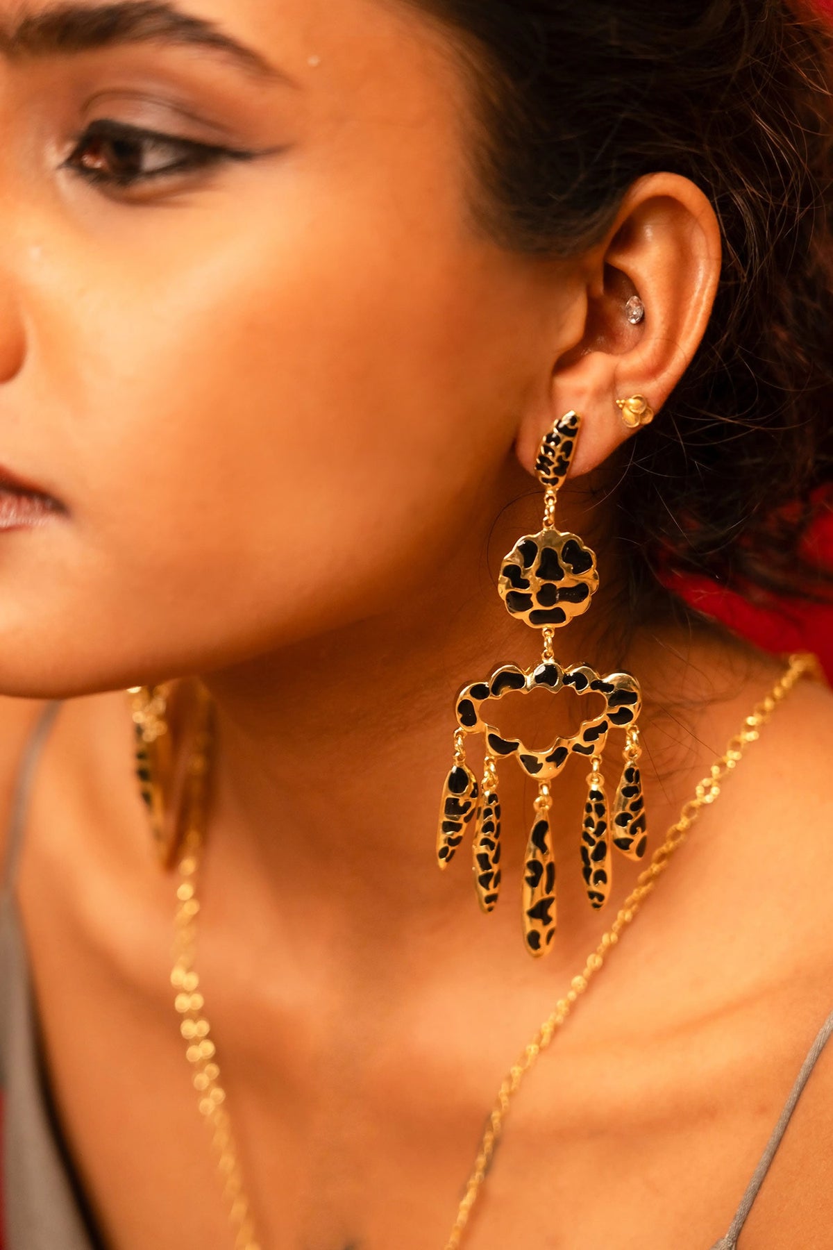 Sassy Scratch Statement Earrings 