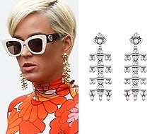 Silver Finish Antique Tribal Long Earrings