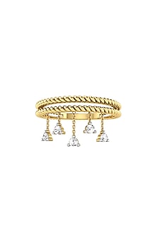 Two-Tone Finish Round-Shaped Diamond Ring