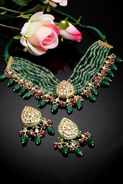 Bead Drop Necklace Set 