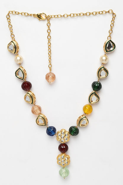 Emerald Embellished Necklace 