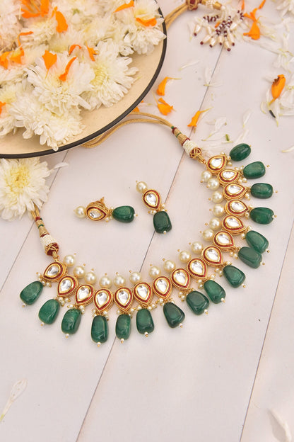 Kundan Embellished Necklace Set 