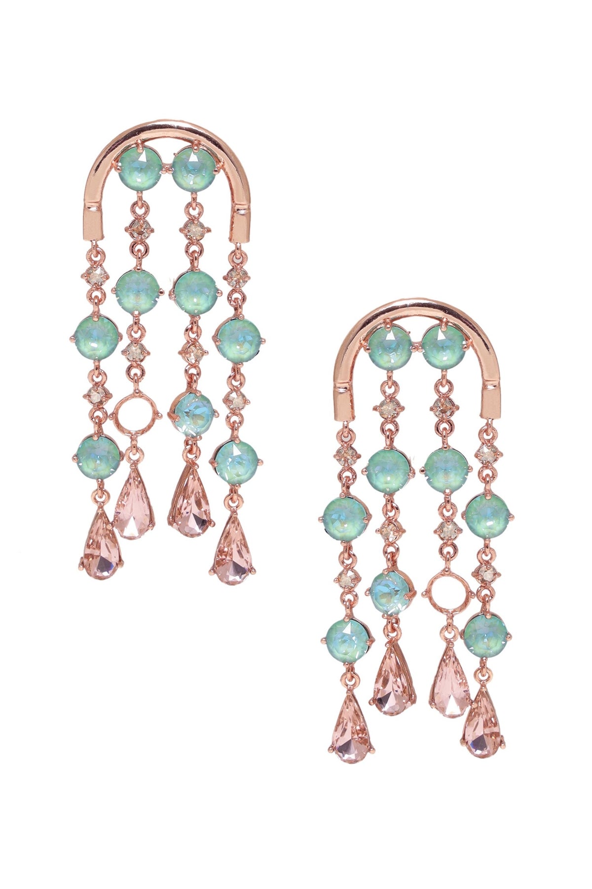 Stripe Embellished Danglers 
