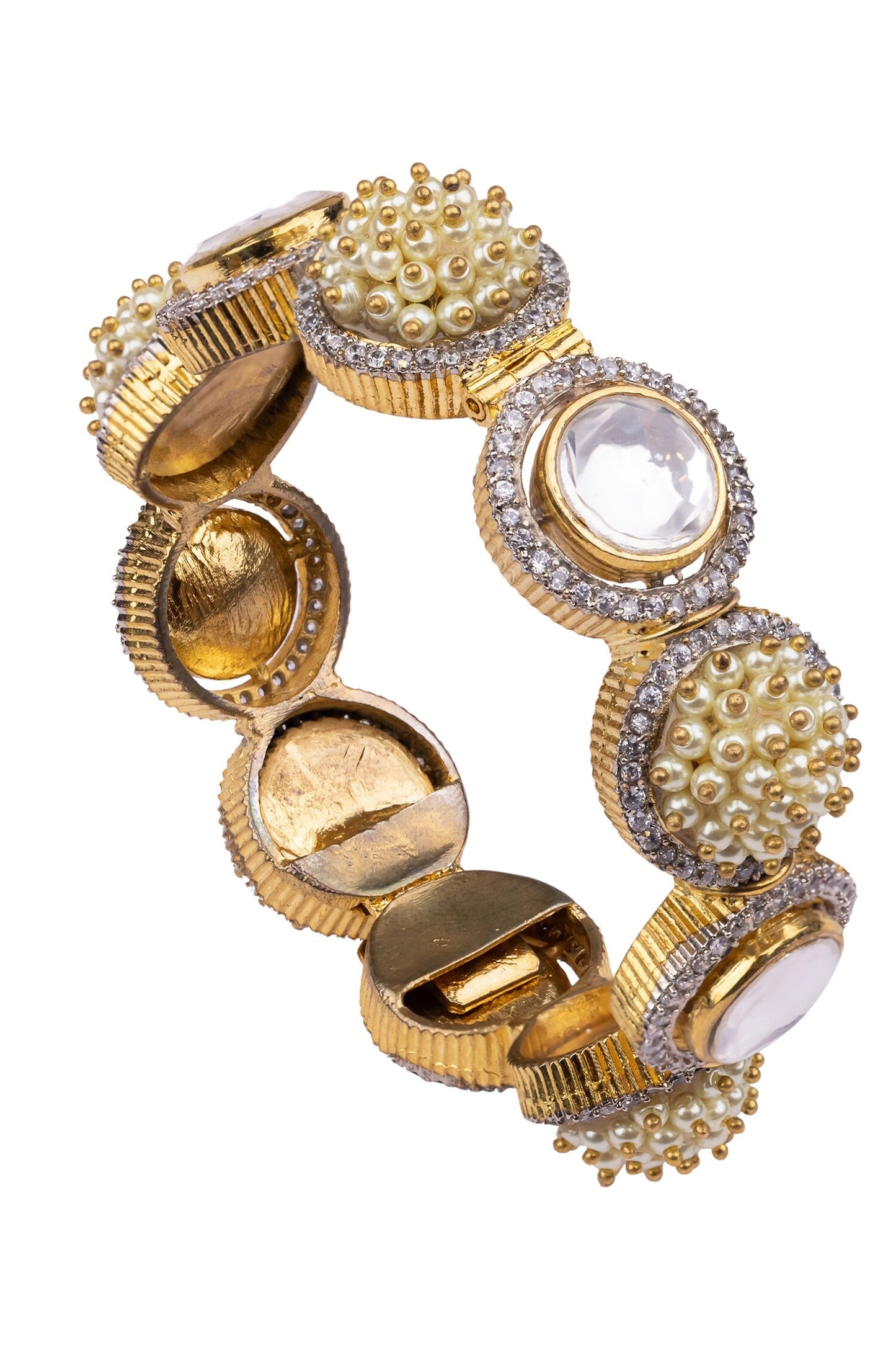 Pearl & Stone Studded Bracelet 