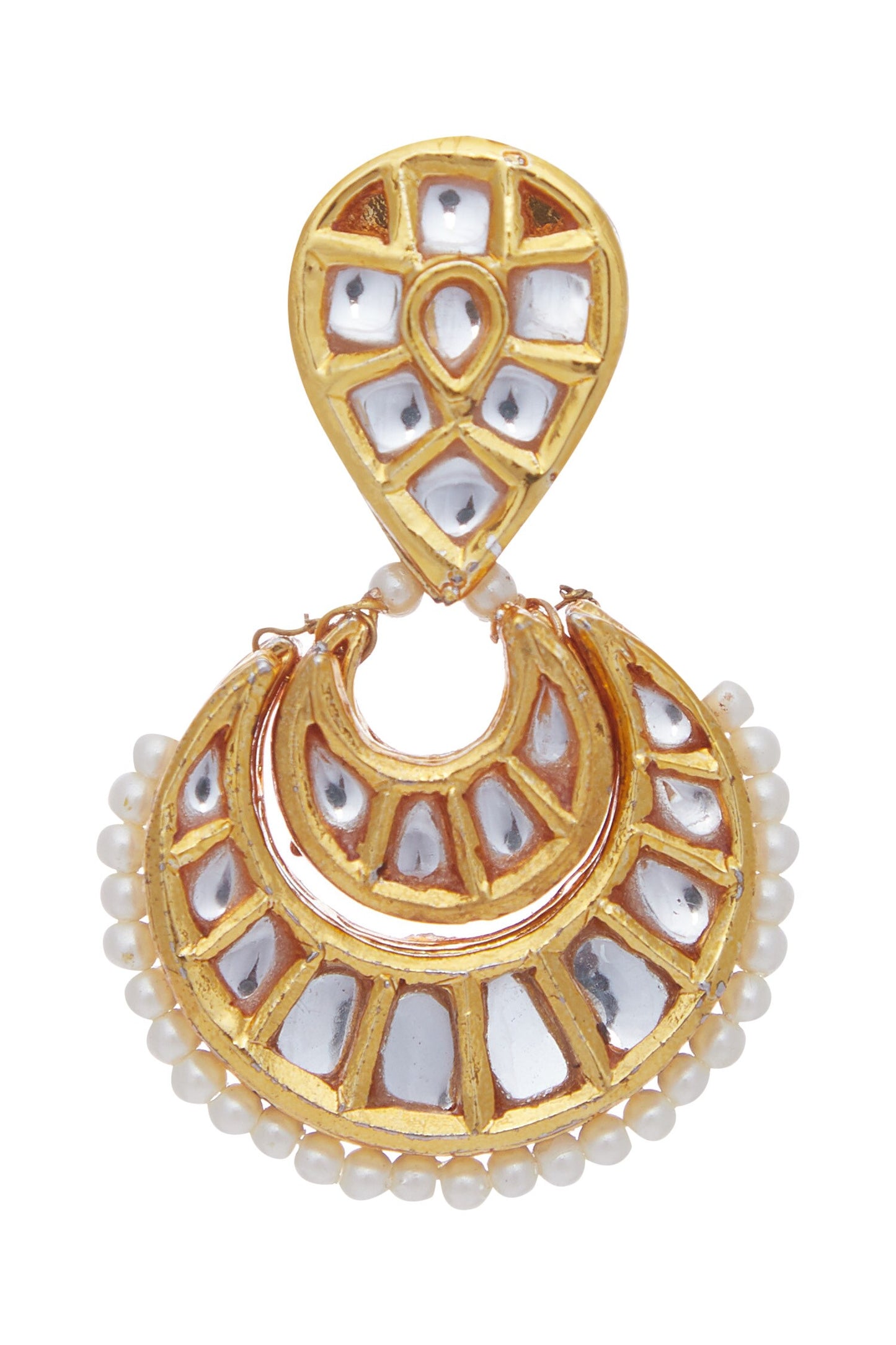 Kundan chandbali earrings 