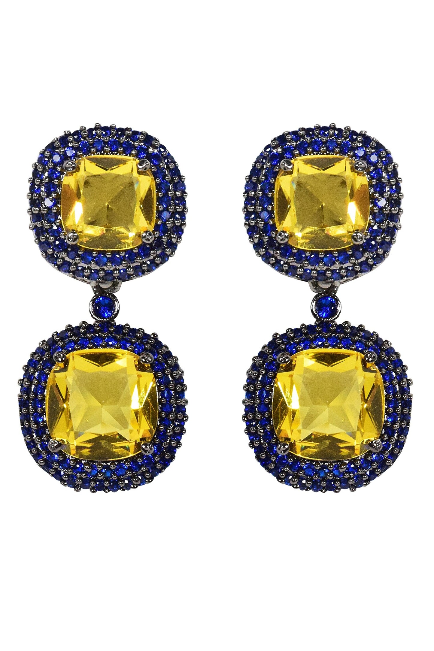 Stone Studded Drop Earrings 