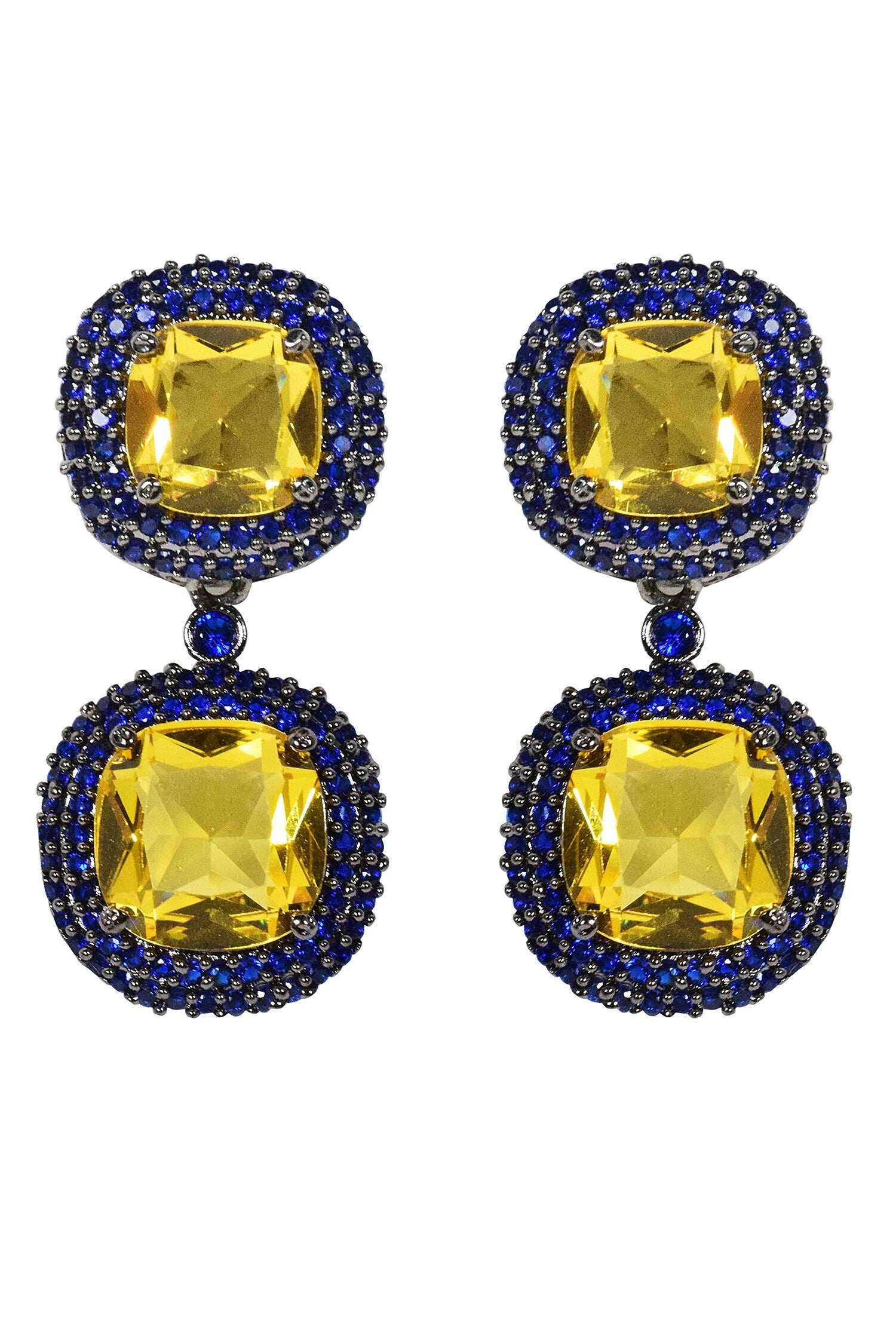 Stone Studded Drop Earrings 