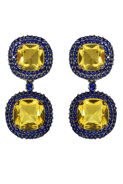 Stone Studded Drop Earrings 