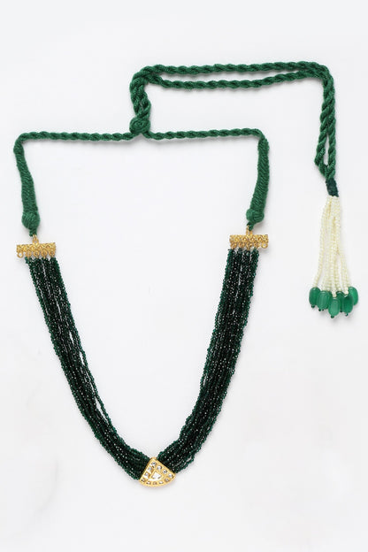 Bead Embellished Layered Pendant Necklace 