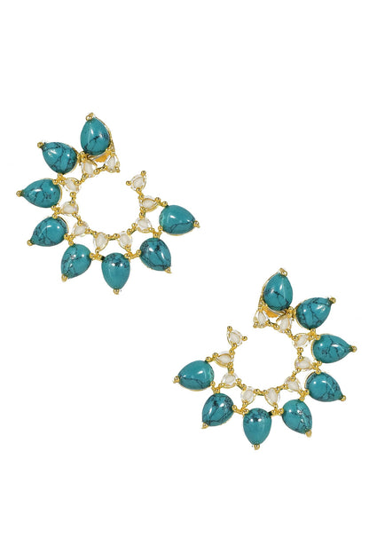 Studded Rosecut Earrings 