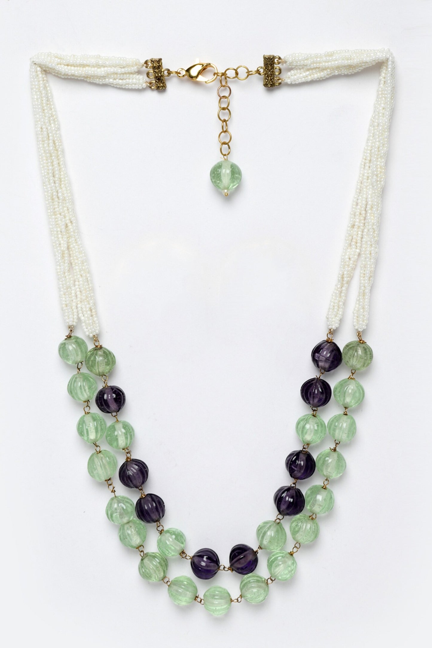 Stone Embellished Layered Necklace 