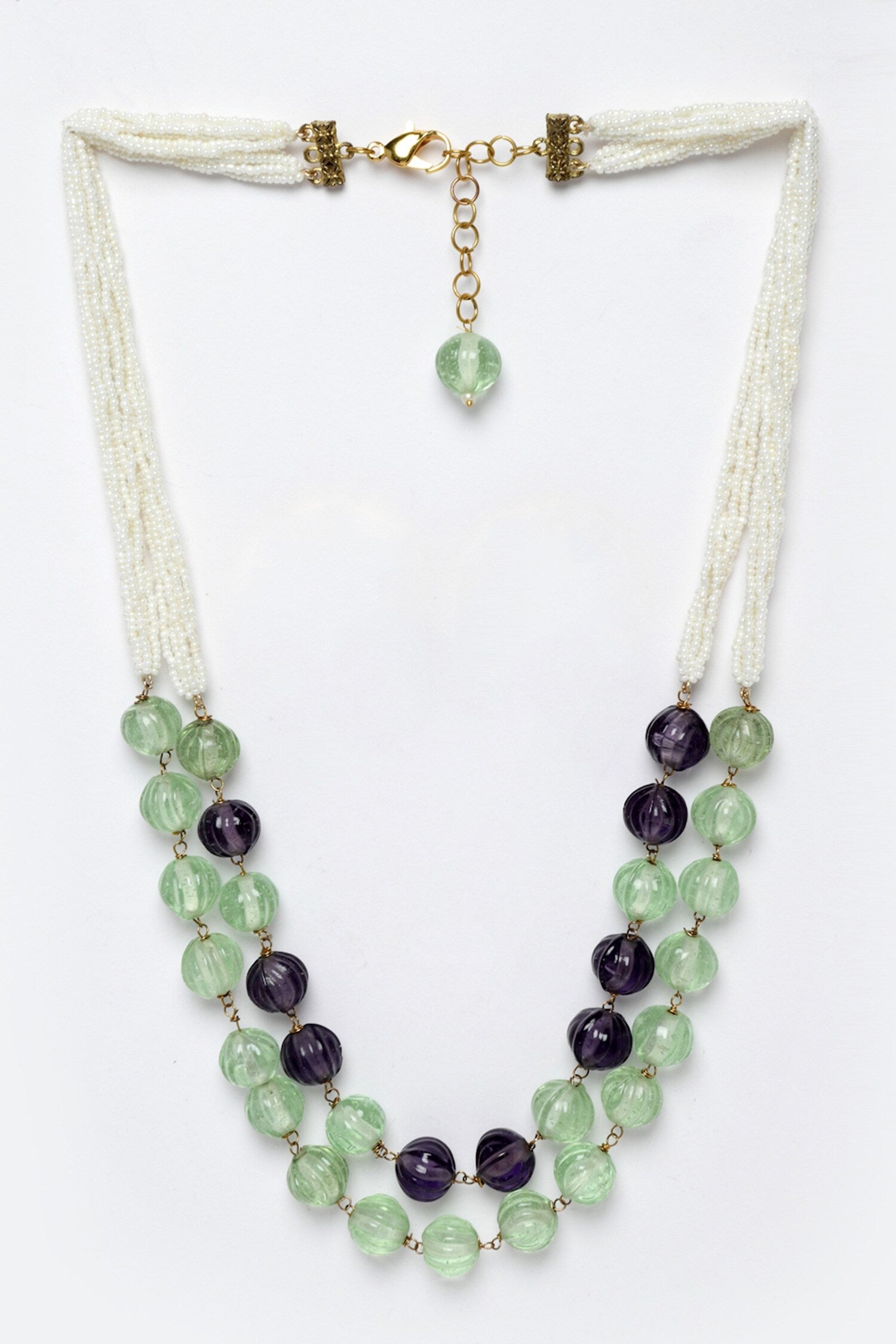 Stone Embellished Layered Necklace 
