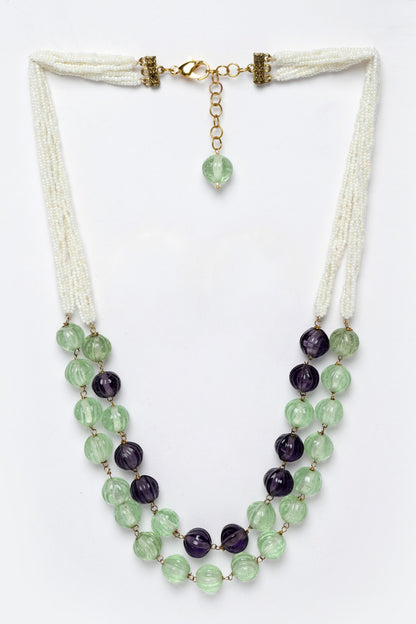 Stone Embellished Layered Necklace 