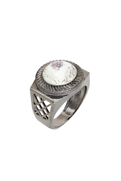 Stone Embellished Circular Ring 