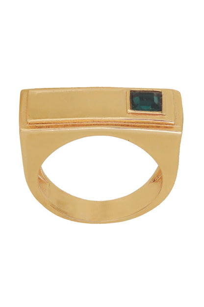 Rectangle Stone Encrusted Ring 