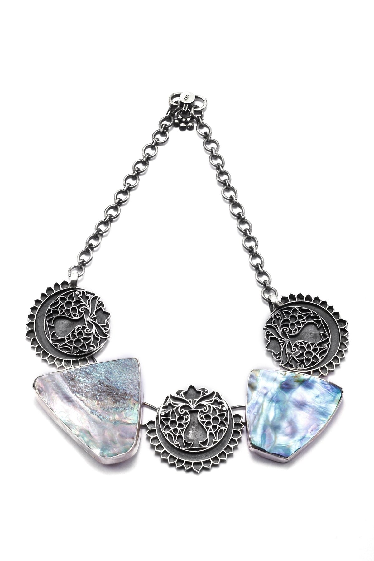 Tiara Mother Of Pearl Embellished Choker 