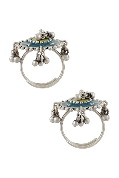 Rangoli Ghungroo Toe Ring - Single Pc 