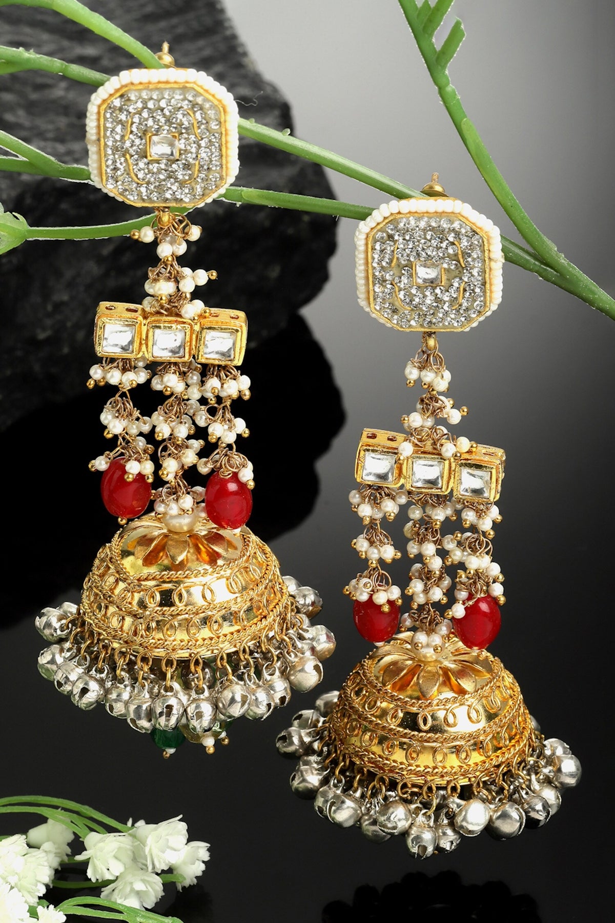 Ghungroo Drop Long Jhumkis 