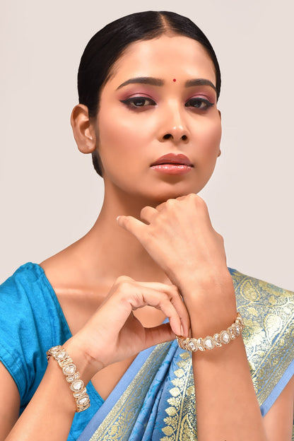 Jadau Kundan & Polki Kada - Set of 2 