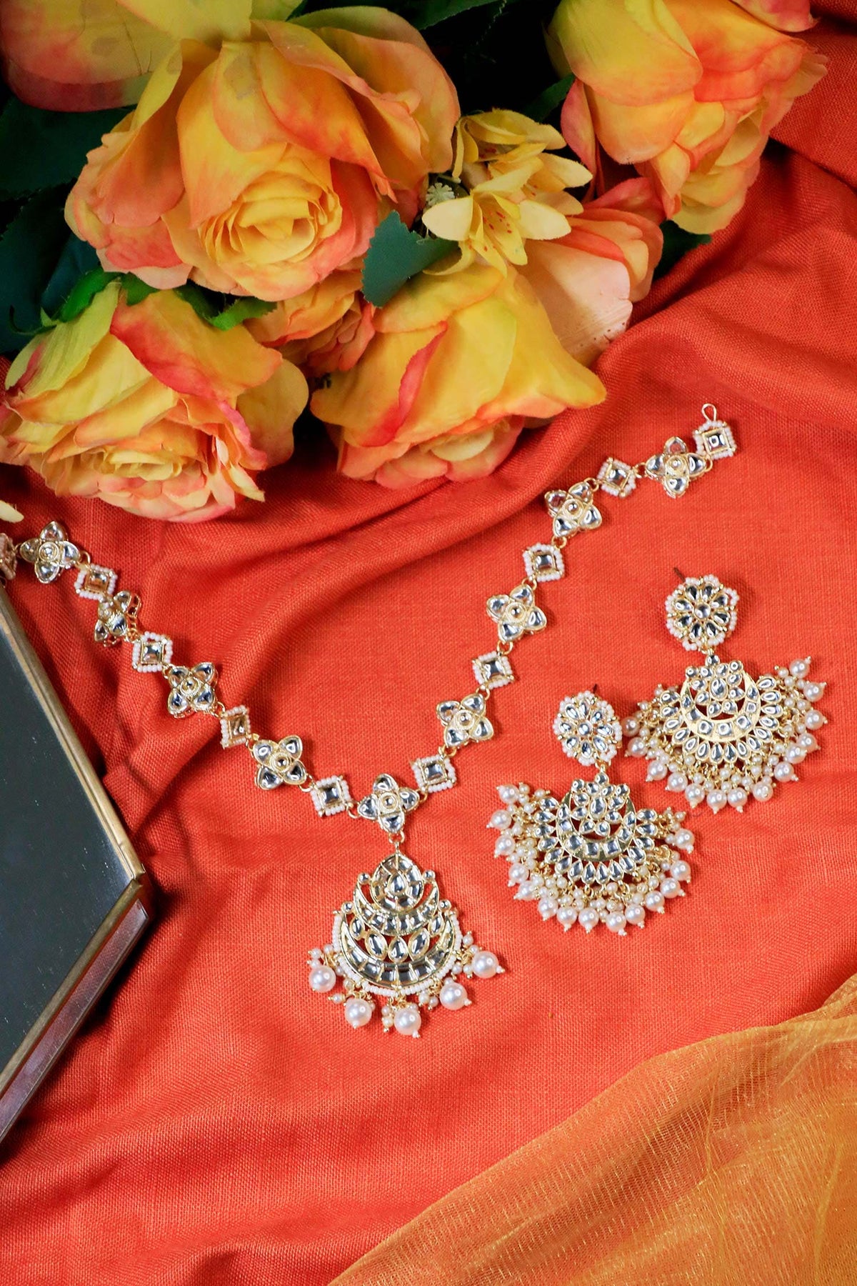 Kundan Sheeshphool Jewellery Set 
