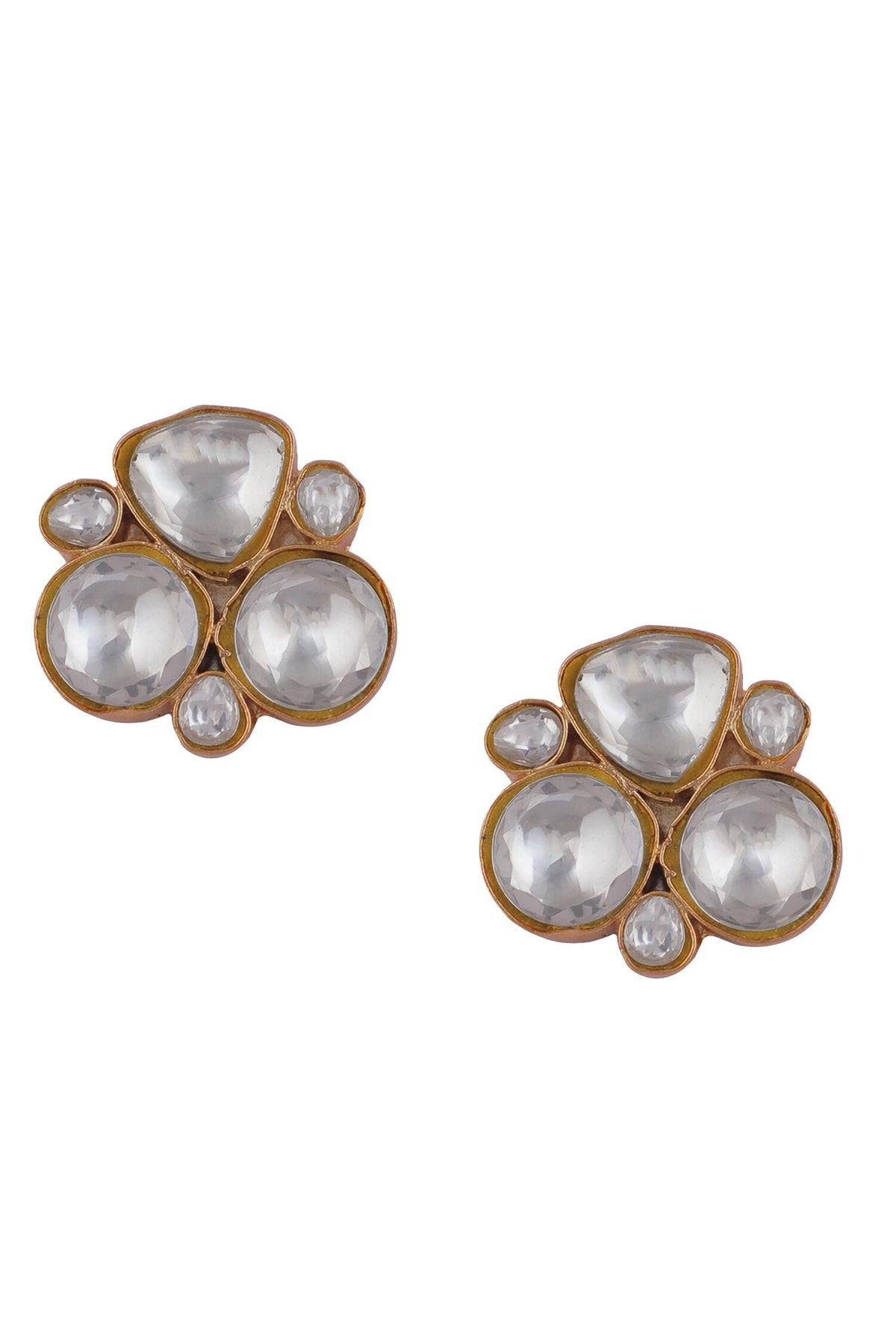 Geometric Pattern Stud Earrings 