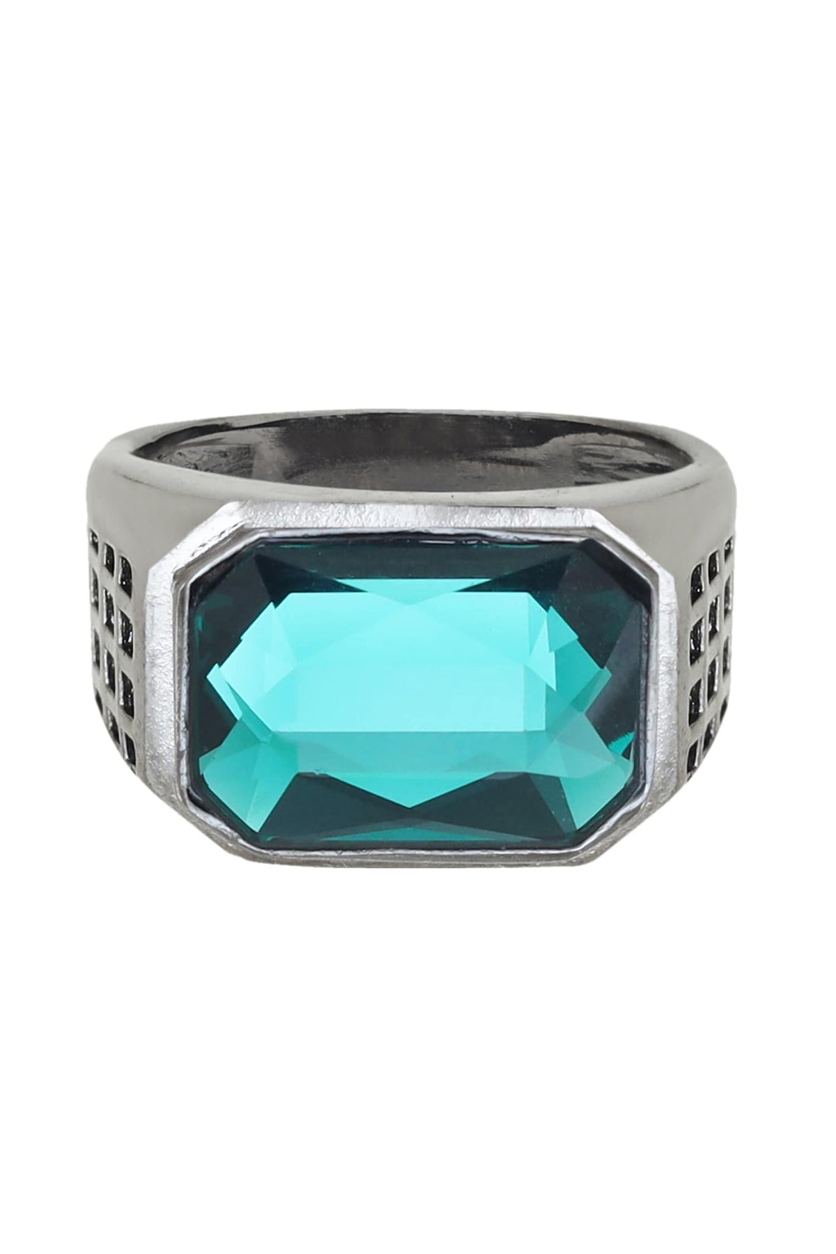 Geometric Stone Embellished Ring 