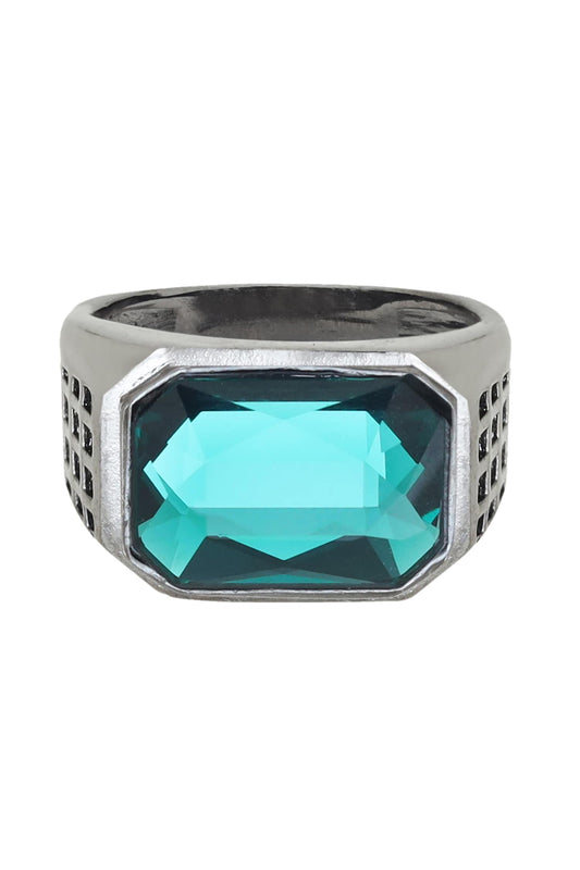 Geometric Stone Embellished Ring 