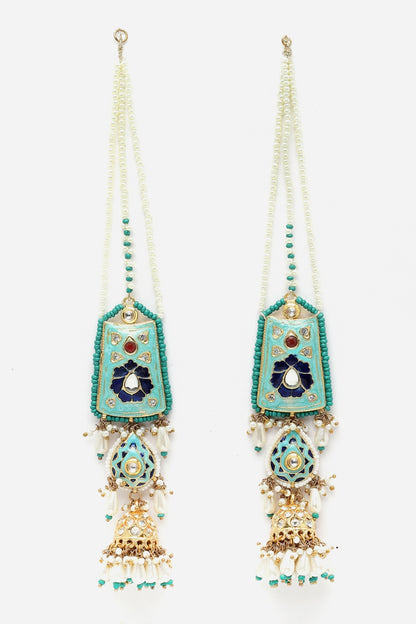 Meenakari Work Jhumkis 