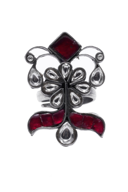 Isabella Kundan Embellished Ring 