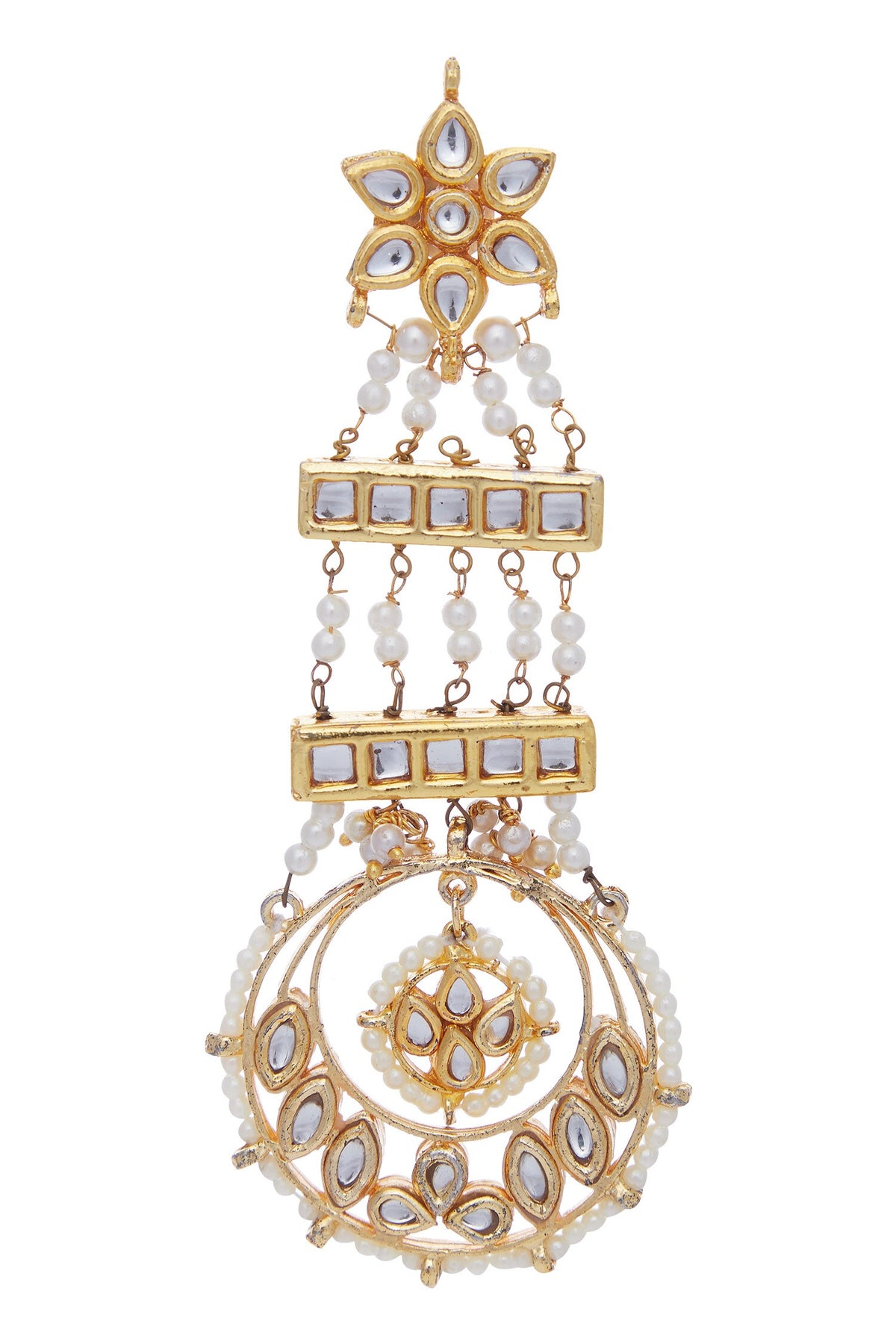Pearl & kundan earrings 
