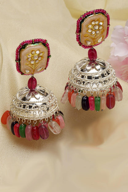 Stone Drop Jhumkas 