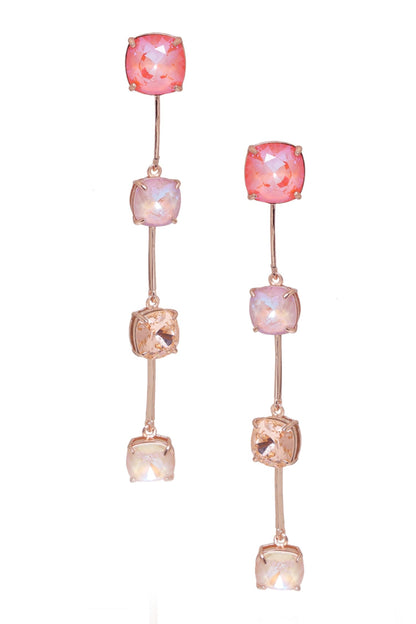 Straight Lined Shaped Long Earrings 