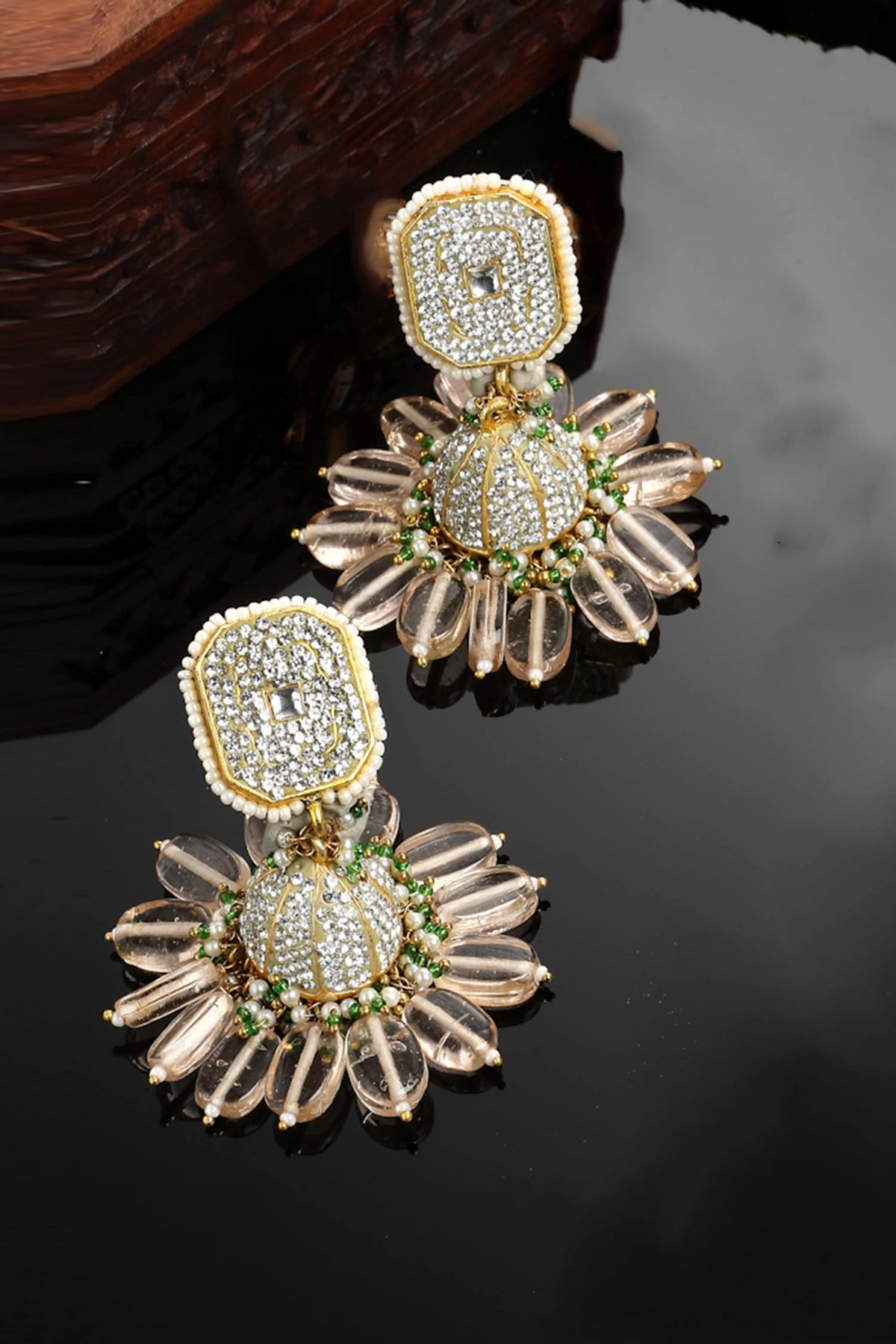 Stone Embellished Jhumkis 
