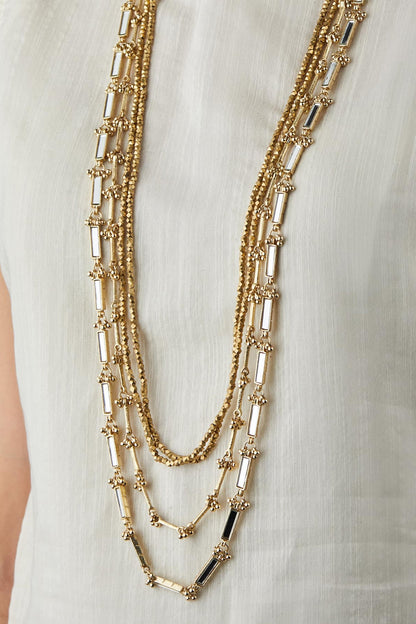 Mirror Enamel Embellished Necklace 