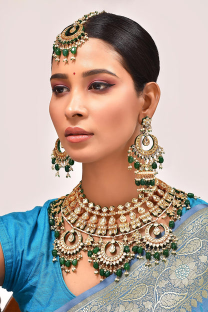 Kundan Embellished Necklace Set 