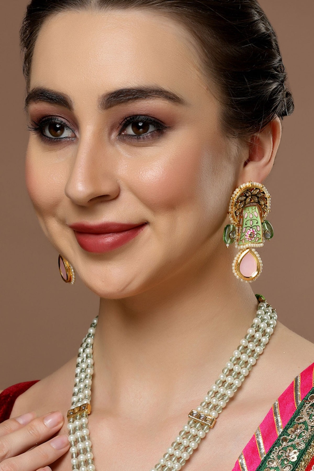 Crescent Embellished Earrings 