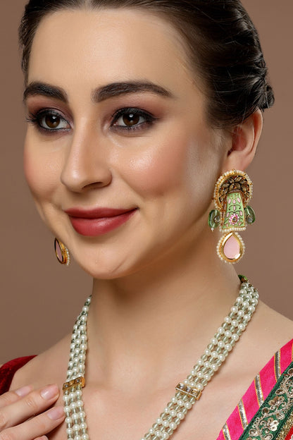 Crescent Embellished Earrings 