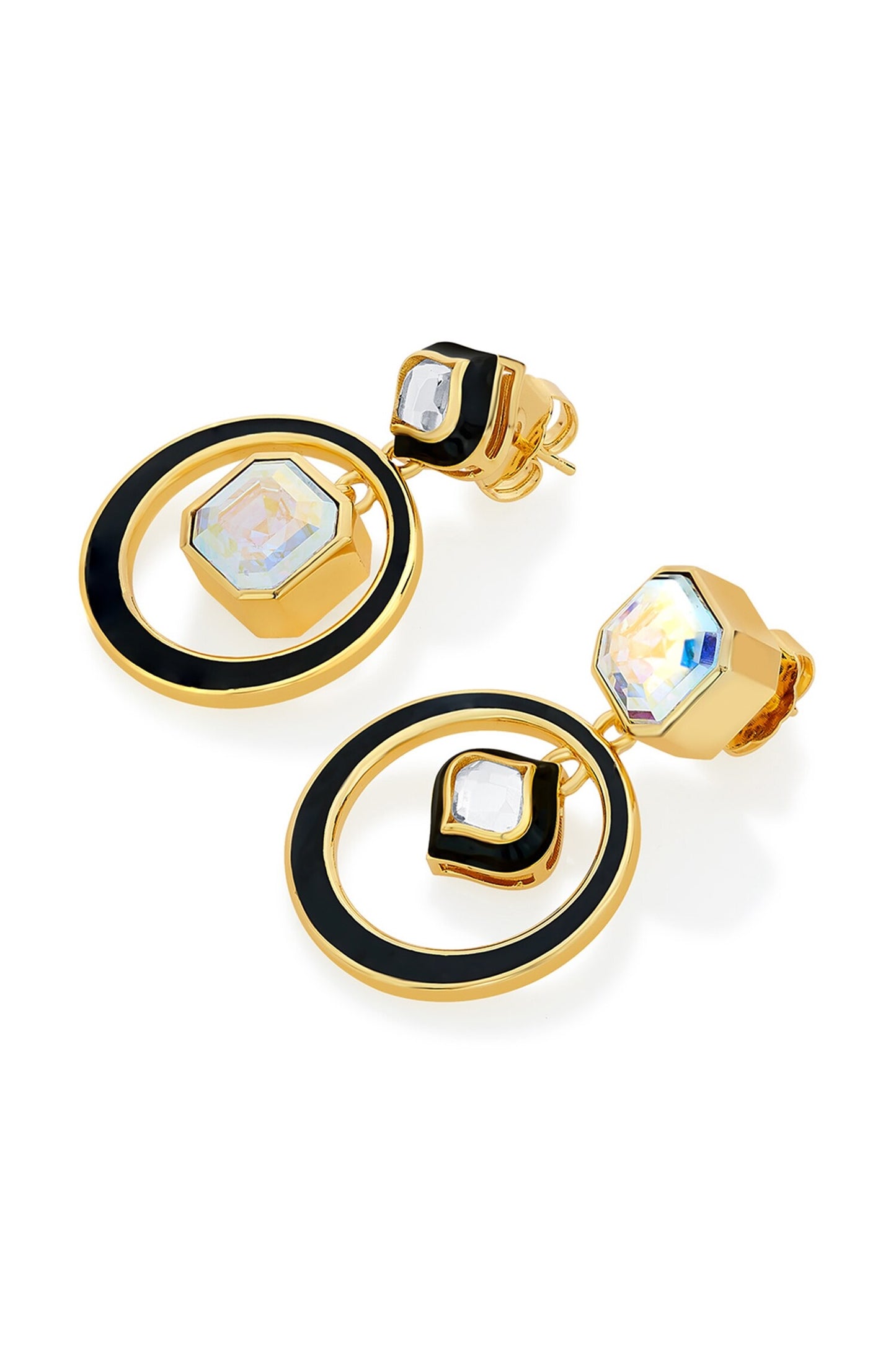 Meher Enamel Mirror Earrings  
