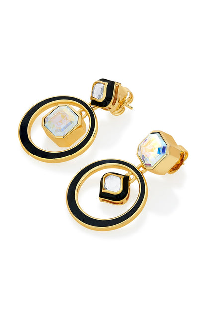 Meher Enamel Mirror Earrings  