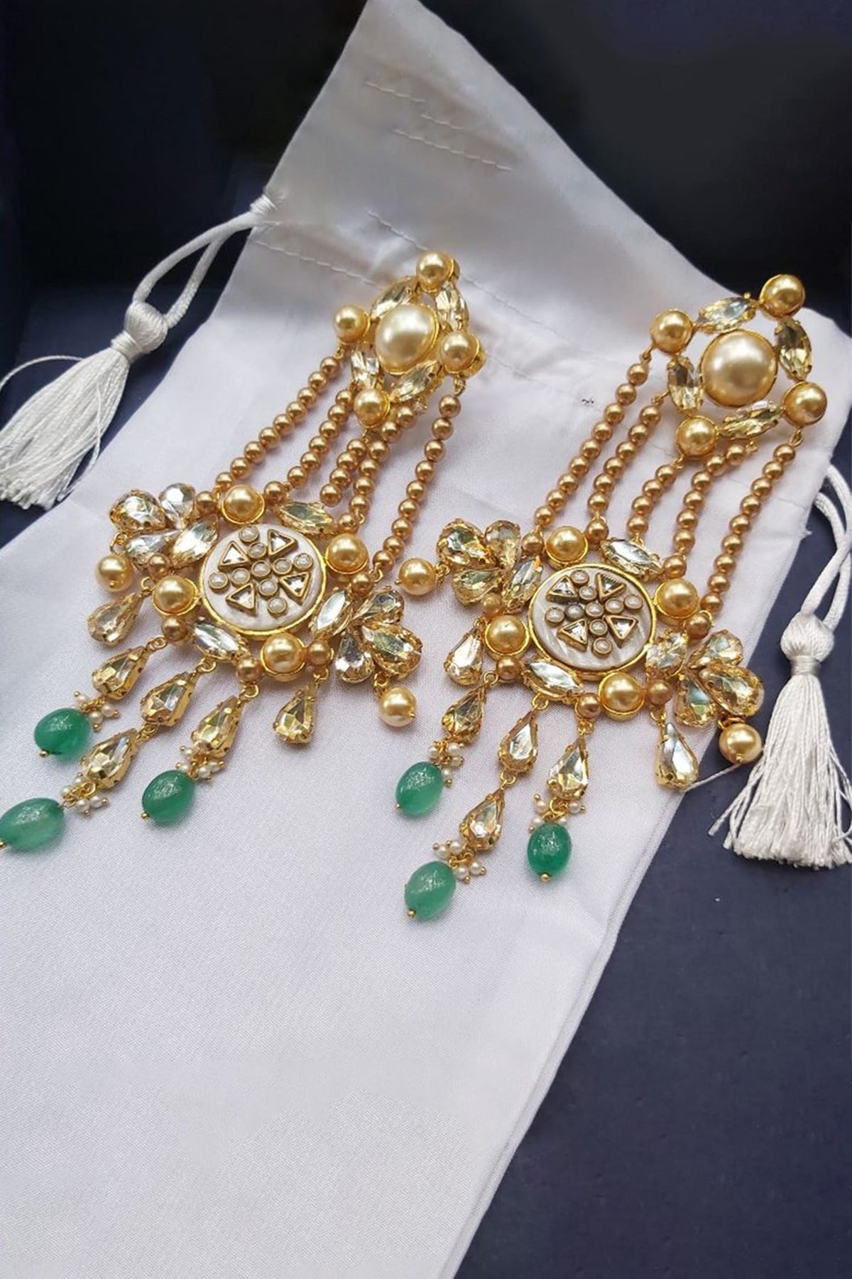 Empress Handmade Embellished Earrings 