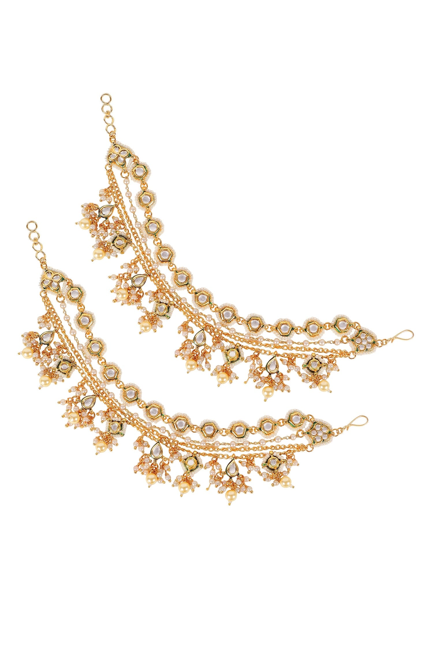 Stone Embellished Ear Chain 