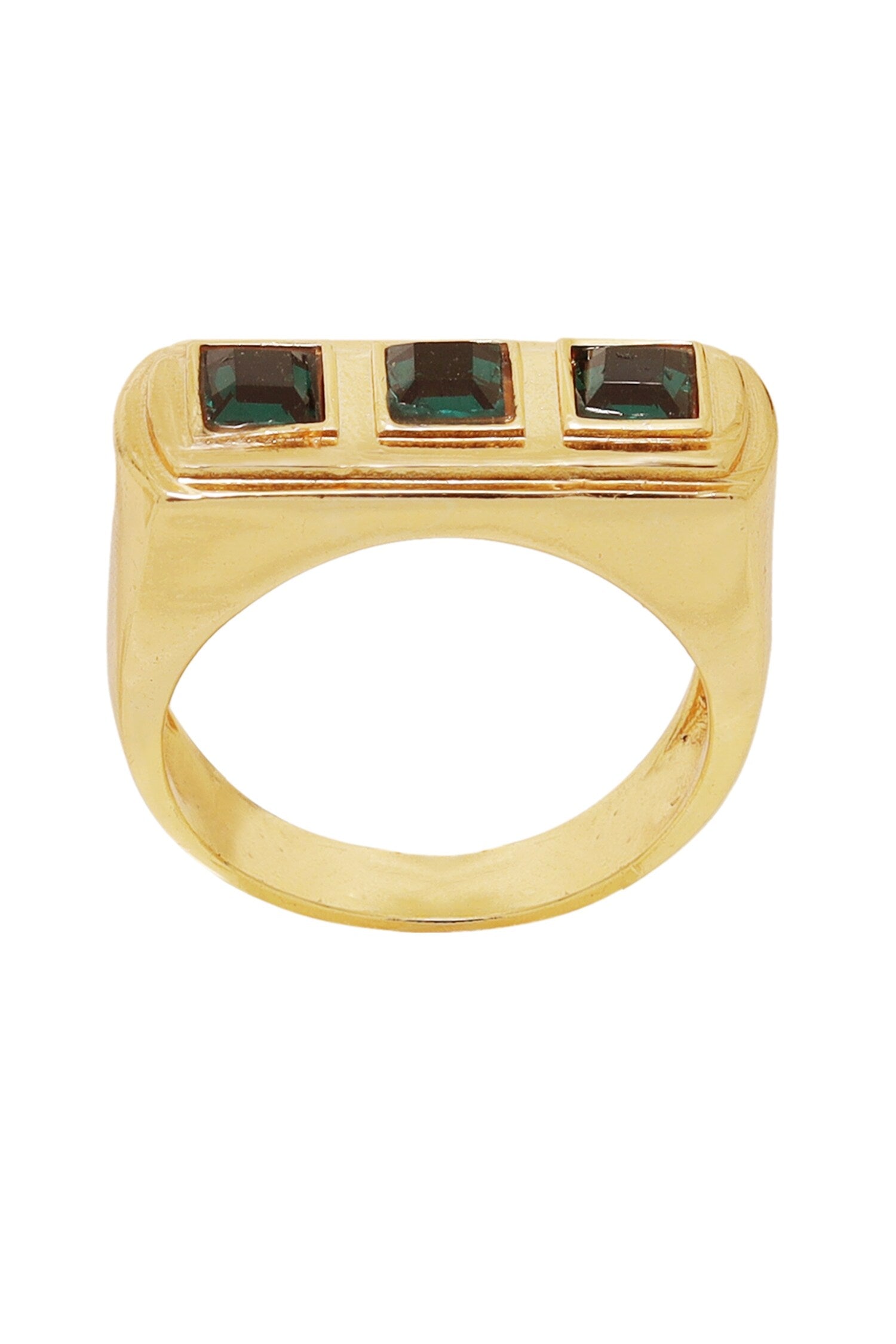 Geometric Stone Encrusted Ring 